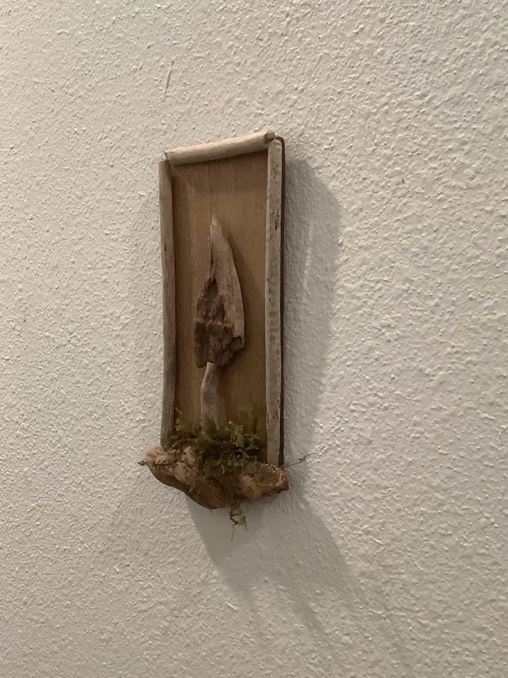 Driftwood Art, Driftwood Mushroom Wall Art , Mushroom Accent